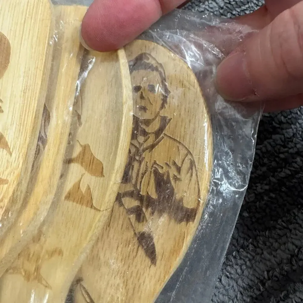 Horror Movie Wooden Spoon Set – Michael Myers, Jason, Freddy Krueger, Ghostface